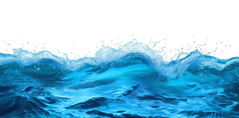 Sea water surface cut out on a transparent background