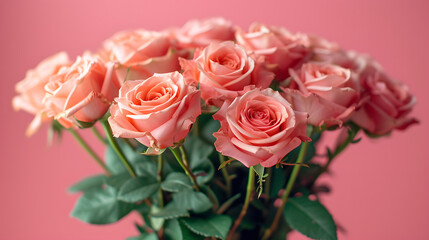 pink roses on pink background 