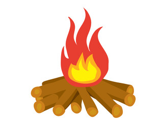 たき火のイラスト