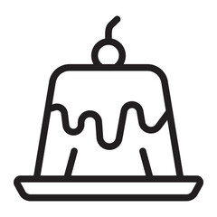 Fototapeta premium pudding line icon