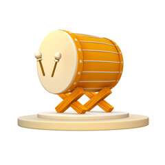 3d isolated bedug islamic drum