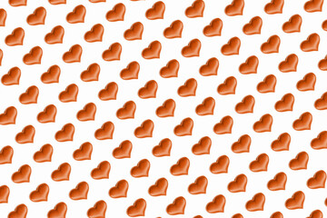 Beautiful hearts for Valentines Day. Strong relationships. Pattern.