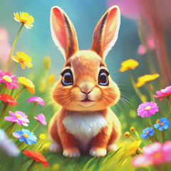 cute rabbit animal nature 