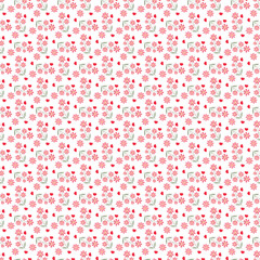 Free vector valentine flowers pattern design.