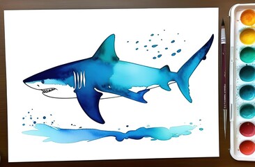 shark drawing, children's creativity