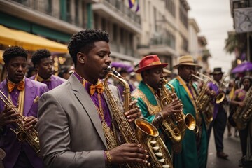 black modern people playing jazz music