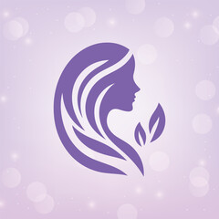  beauty woman fashion logo boutique abstract design vector icon illustration
