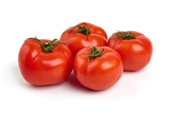 Tomatoes, isolated on white background. High resolution image.