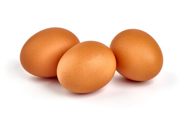 Eggs, isolated on white background.