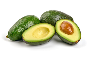 Avocado, isolated on white background.