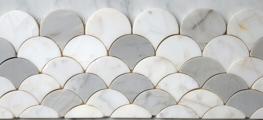 Fototapeta premium A wall adorned with a complex geometric pattern crafted from numerous interconnected parts.