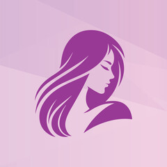  beauty woman fashion logo boutique abstract design vector icon illustration