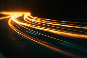 Blurry Nighttime Traffic on a Highway