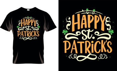 Happy St. Patrick's day tshirt design,Happy St.Patrick's day typography t-shirt design,Best for print,t-shirt,mug,Patrick's Day Svg design,St. Patrick day poster,Vector illustration,23