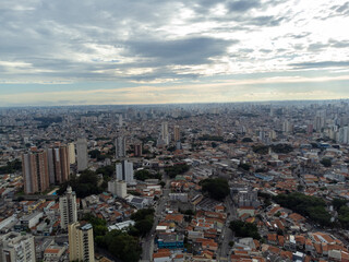 Naklejka na ściany i meble São Paulo Metropolis seen from above in the east zone region