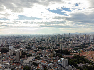 São Paulo Metropolis seen from above in the east zone region