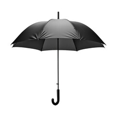black umbrella isolated on white