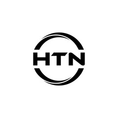 HTN letter logo design with white background in illustrator, cube logo, vector logo, modern alphabet font overlap style. calligraphy designs for logo, Poster, Invitation, etc.