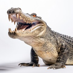 Crocodile on white background 3d rendering