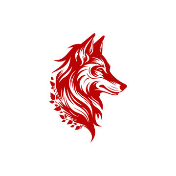 Wolf logo design vector template