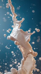 Obraz na płótnie Canvas Milk cream splash, solid background
