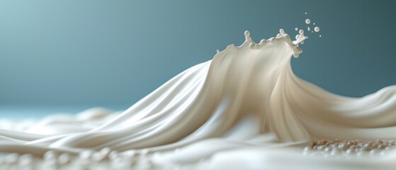 Milk cream splash, solid background
