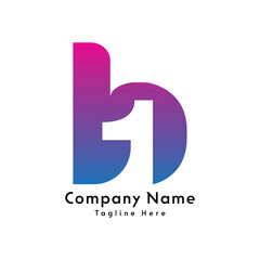 B1 letter logo design icon