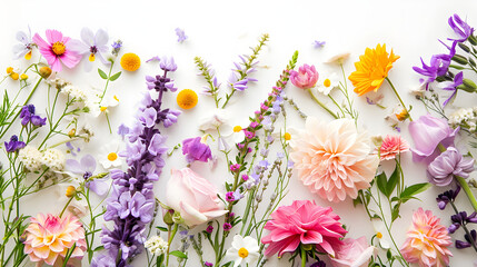 Lovely flowers against a white background.