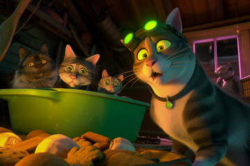 Animated Cats on a Mission.