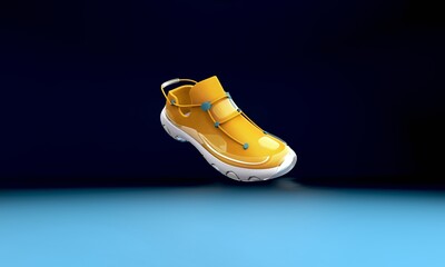 Footwear Concept - Sport. Modern cover design. 3D illustration.