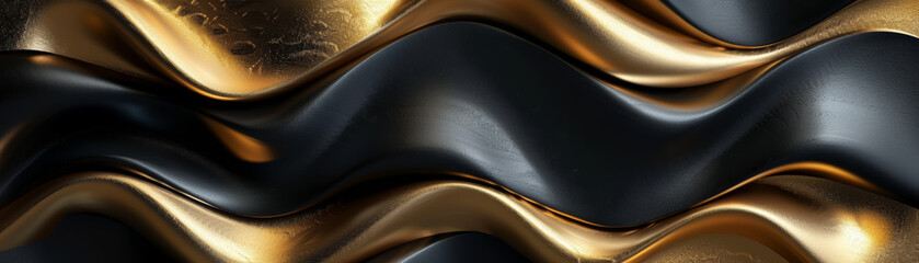 Abstract Background 3d, Black and Gold Wallpaper