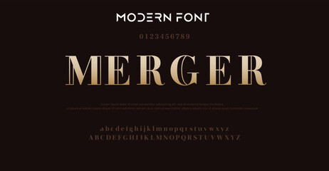 Abstract Fashion font alphabet. Minimal modern urban fonts for logo, brand etc. Typography typeface uppercase lowercase and number. vector illustration