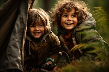 People on camping conceptual AI generation picture image