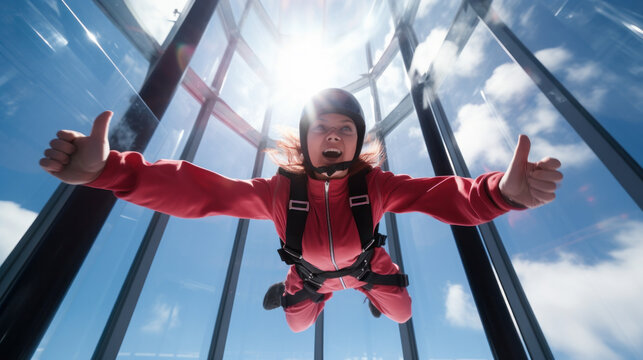 human flight in the wind tunnel