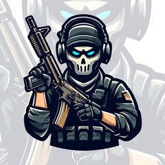 the soldier with a gun