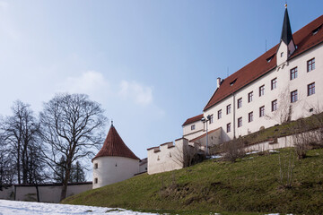 Fototapeta na wymiar Castillo gótico de Hohes, en la ciudad de Füssen, Alemania