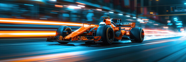 Formula one race car speed motion 