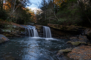 Fototapeta premium Waterfall on Deckers Creek cool mountain stream