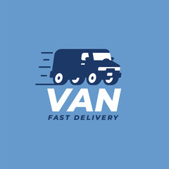 Delivery van logo icon design template. Delivery services logo template.