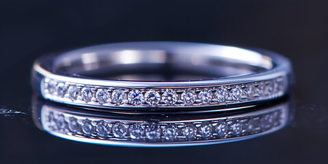 0 5 cm channel set white gold wedding band in