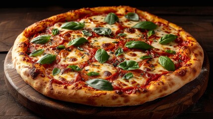 Pizza Napoletana well decorated product photo