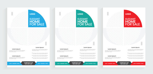 Real estate flyer design, Modern home sale leaflet template, Home promotional flyer template, Property Marketing poster, handout, or pamphlet template.