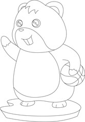 Hamster Basketball player Basketball Sports Animal Vector Graphic Art Illustration