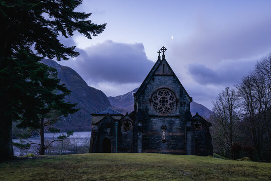 Saint Mary & Saint Finnan Church. Glenfinnan, Scotland. Januari 4 2024.