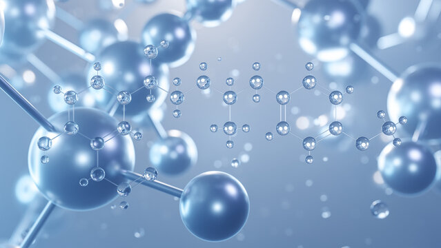 formoterol molecular structure 3d, flat model, eformoterol, structural chemical formula view from a microscope
