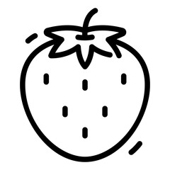 Strawberry Simple Line Icon Logo Symbol