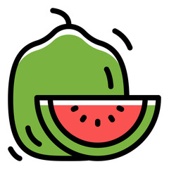 Guava Simple Line Icon Logo Symbol