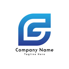 RG letter logo design icon