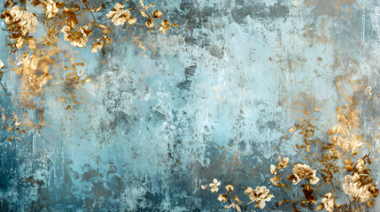 A vintage rustic textured canvas background with abstract floral motifs