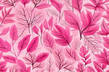 Pink leaves designed wallpaper style natural picture